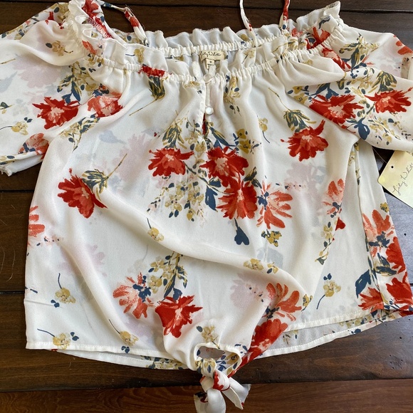 Lily White Tops - Lily White Boho crop Top